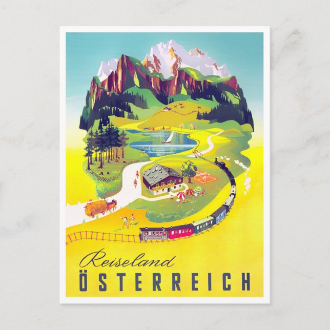 Postales de viaje vintage de Austria (Anverso)