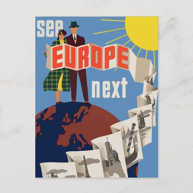 Postales de viajes de Europa (Anverso)
