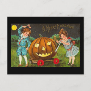 Postales de Vintage Merry Halloween