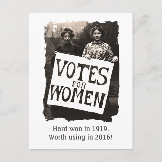 Postales de Vintage Women Vote 2016 (Anverso)