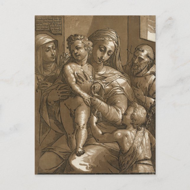 Postales de Virgin, Child and Saints (Anverso)