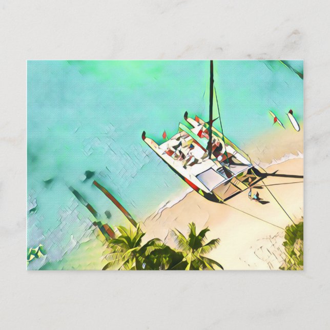 Postales de Waikiki Catamaran (Anverso)