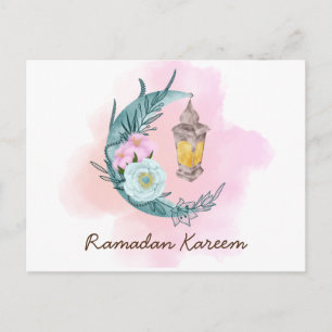 Postales de Watercolor Crescent Ramadan Kareem