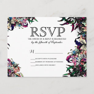 Postales de Watercolor Dragon Lilies RSVP