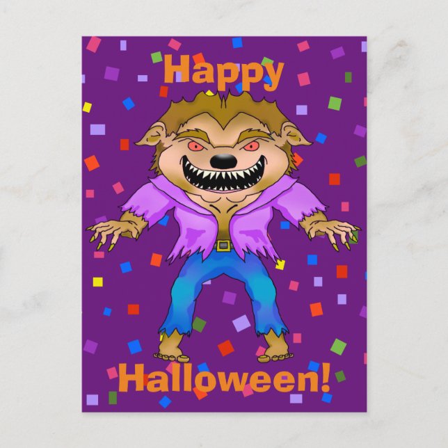 Postales de Werewolf Halloween (Anverso)