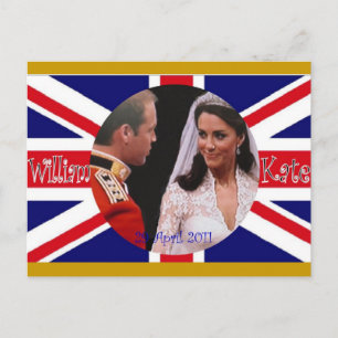 Postales de William y Kate Royal Boda