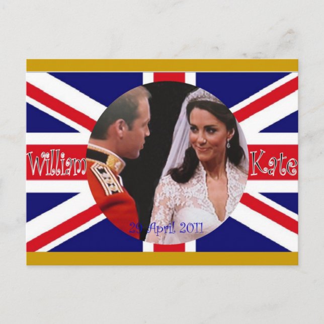 Postales de William y Kate Royal Boda (Anverso)