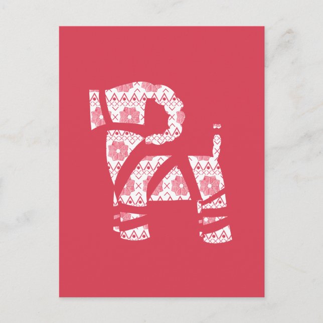 Postales de Winter Knit Navidades Yule Bock (Anverso)