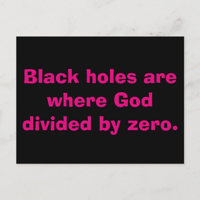 Postales del agujero negro matemático (Anverso)