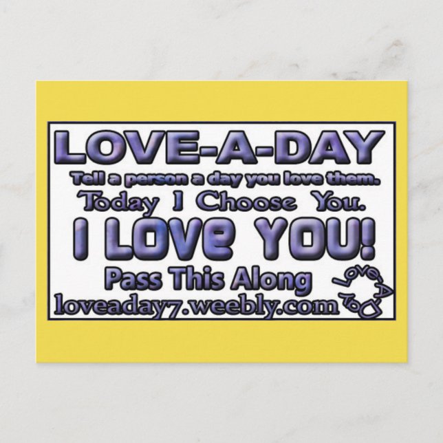 Postales del Amor-uno-Día (Anverso)