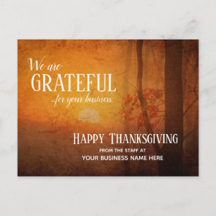 Postales del Día de Acción de Gracias de otoño - A