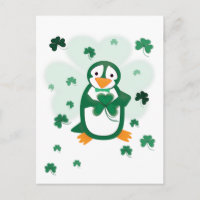 Postales del Día de Patrick Penguin St. Patrick