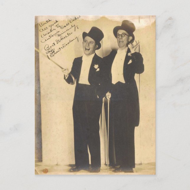 Postales del equipo de comedia clásica Wheeler y W (Anverso)