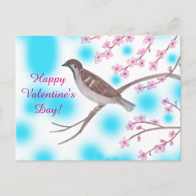 Postales del gorrión y de la tarjeta del día de (Anverso)