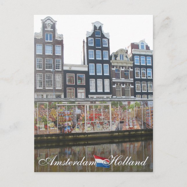 Postales del mercado de las flores de Ámsterdam Ho (Anverso)