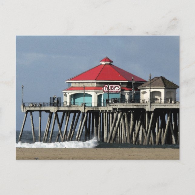 Postales del muelle de Ruby Diner Huntington Beach (Anverso)