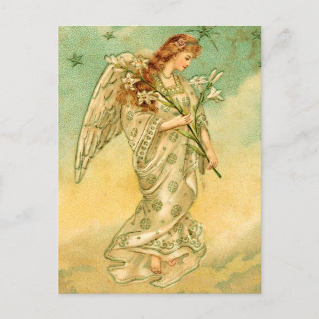 Postales del navidad del ángel del Victorian (Anverso)