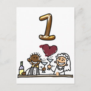 Postales del número de tabla de personalizados 1