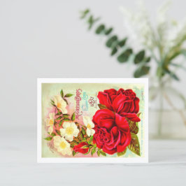 Postales del paquete de semillas de época.