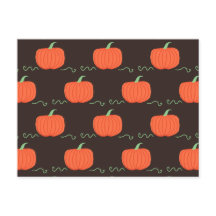 Postales del parche de calabaza (Marrón y Naranja)