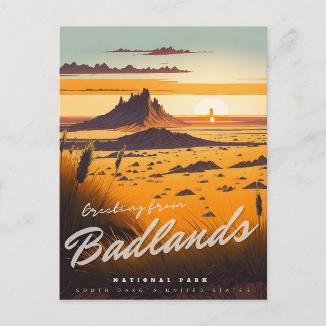 Postales del Parque Nacional Badlands (Anverso)