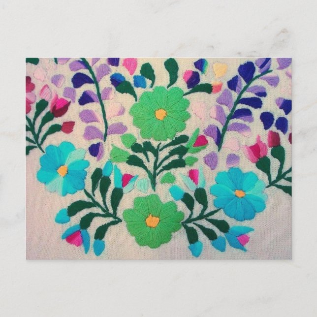 Postales del patrón de flores coloridas (Anverso)