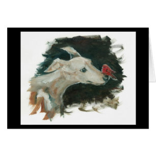 Postales del pegatina del galgo y del pinzón de