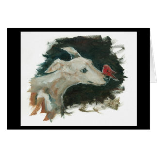 Postales del pegatina del galgo y del pinzón de