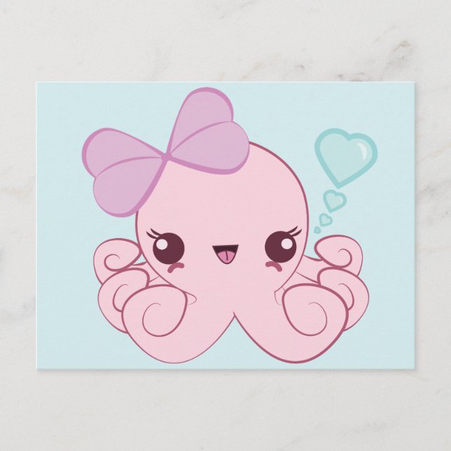 Postales del pulpo de Kawaii (Anverso)