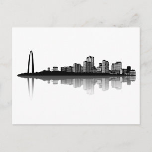 Postales del Skyline de St. Louis (b/w)
