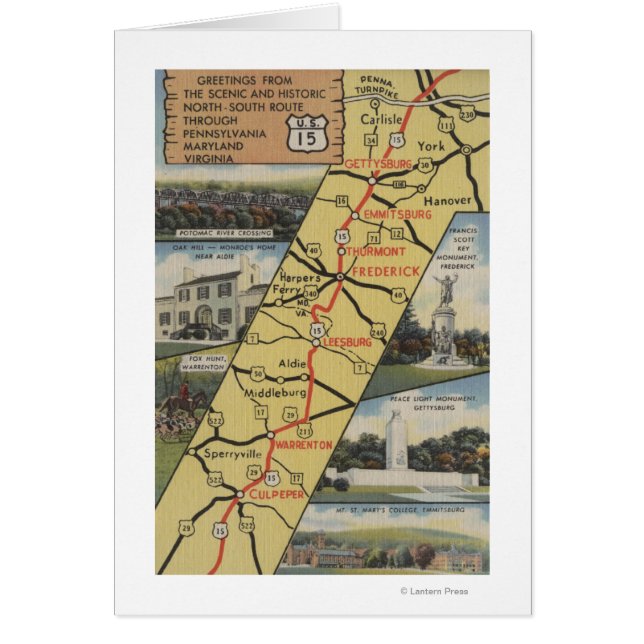 Postales detalladas de la Ruta 15 (Frente)
