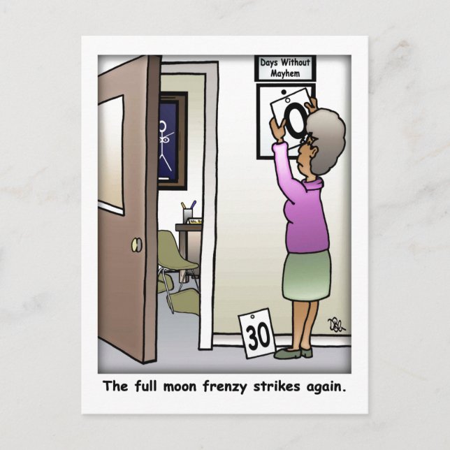 Postales divertidas de la luna llena (Anverso)