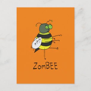 Postales divertidas de ZomBEE Zombie Bee