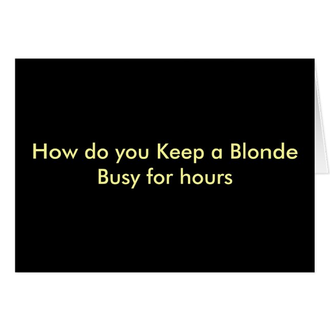 Postales divertidas - para los blondes y los (Anverso (Horizontal))