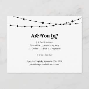 Postales divertidas y divertidas de RSVP