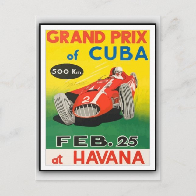 Postales e invitaciones Cuba Vintage Rally (Anverso)
