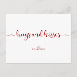 Postales El día de San Valentín de abrazos y besos