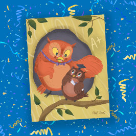 Postales en blanco de Gorra negro de lechuza baja