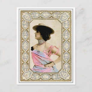 Postales enmarcadas de la actitud de la mujer de l