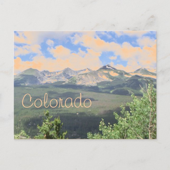 Postales escénicas de la montaña de Colorado (Anverso)