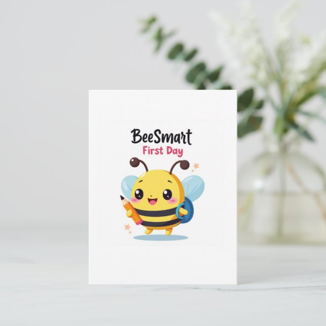 Postales escolares de primer día de Bee-Smart (Anverso de pie)