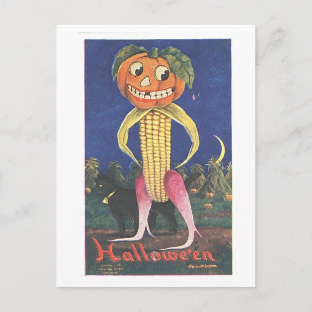 Postales extrañas de verduras vendibles Jack-o-Lan (Anverso)