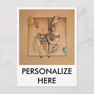 Postales - Feliz carrusel de caballos