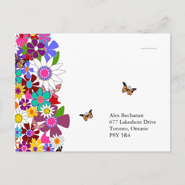 Postales Floral RSVP (Anverso)