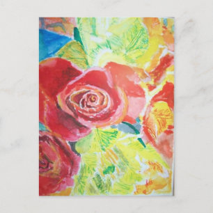 Postales florales de acuarela