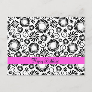 Postales florales en blanco y negro