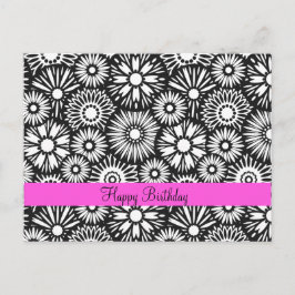 Postales florales en blanco y negro