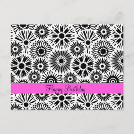 Postales florales en blanco y negro