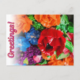 Postales floridas y alegres