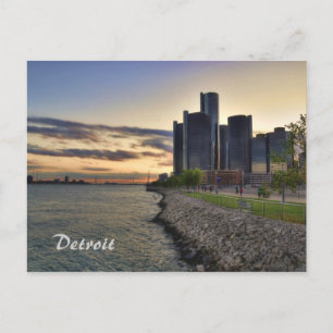 Postales frente al río Detroit